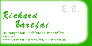 richard bartfai business card